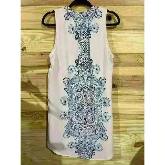 fab'rik Geometric Print Shift Dress with Tie-Neck, size M - Picture 5 of 8